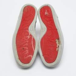 Pre Owned Christian Louboutin Blue Suede Louis High Top Sneakers Size 42
