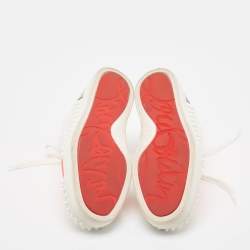 مملوكة مسبقًا Christian Louboutin Multicolor Leather Louis Spikes High Top Sneakers Size 40