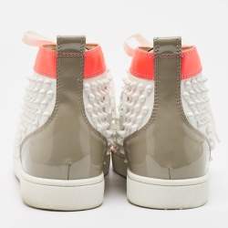 مملوكة مسبقًا Christian Louboutin Multicolor Leather Louis Spikes High Top Sneakers Size 40