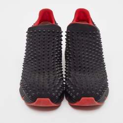 Christian Louboutin Black Neoprene High Top Sneakers  Size 42.5