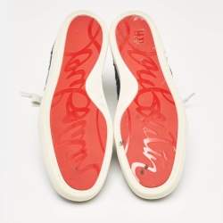 Christian Louboutin Green Python Leather Louis High Top Sneakers Size 43.5
