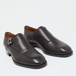 Pre Owned Christian Louboutin Brown Leather Loafers & Moccasins 39