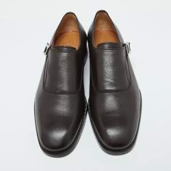 Pre Owned Christian Louboutin Brown Leather Loafers & Moccasins 39