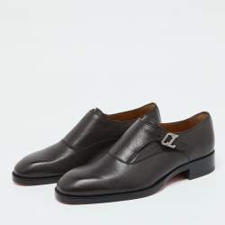 Pre Owned Christian Louboutin Brown Leather Loafers & Moccasins 39