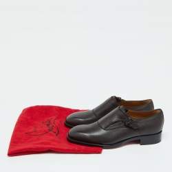 Pre Owned Christian Louboutin Brown Leather Loafers & Moccasins 39