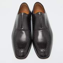 Pre Owned حذاء لوفرز كريستيان لوبوتان ألفا كانفاس وسويدي متعدد الألوان مقاس 42.5