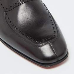 Pre Owned حذاء لوفرز كريستيان لوبوتان ألفا كانفاس وسويدي متعدد الألوان مقاس 42.5