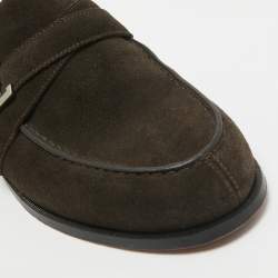 Christian Louboutin Brown Suede Muloman Mules Size 42