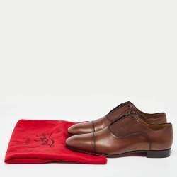 Christian Louboutin Brown Leather Cap Toe Oxfords Size 39