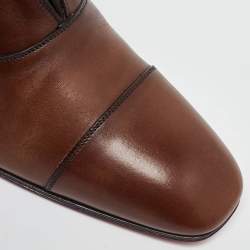 Christian Louboutin Brown Leather Cap Toe Oxfords Size 39