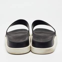 Christian Louboutin Black Rubber Flat Sandals Size 45