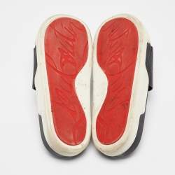 Christian Louboutin Black Rubber Flat Sandals Size 45