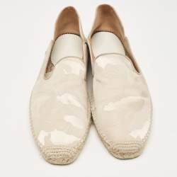 Christian Louboutin Beige Camouflage Canvas and Leather Espadon Espadrilles Size 42