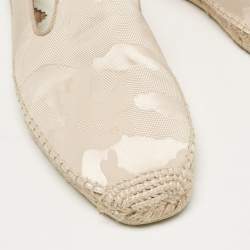Christian Louboutin Beige Camouflage Canvas and Leather Espadon Espadrilles Size 42