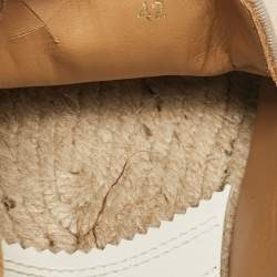 Christian Louboutin Beige Camouflage Canvas and Leather Espadon Espadrilles Size 42
