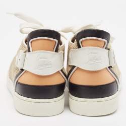Christian Louboutin Multicolor Leather Lace Up Sneakers Size 45