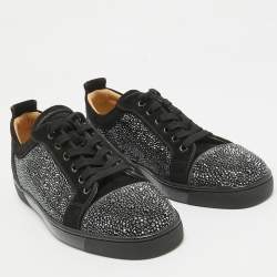 Christian Louboutin Black Suede Rantulow Orlato Sneakers  40.5