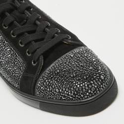 Christian Louboutin Black Suede Rantulow Orlato Sneakers  40.5