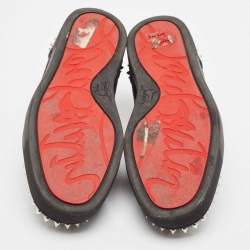 Christian Louboutin Black Leather and Nubuck Leather Seavaste Sneakers Size 41