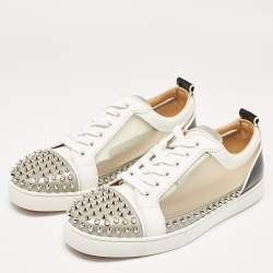 Christian Louboutin Multicolor Patent Leather Sosoxy Junior Spikes Sneakers Size 42