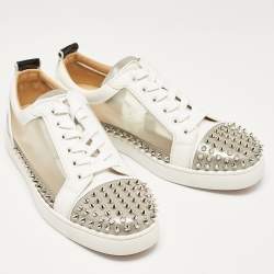 Christian Louboutin Multicolor Patent Leather Sosoxy Junior Spikes Sneakers Size 42