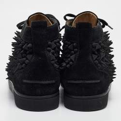 Christian Louboutin Black Suede Louis Pik Pik Sneakers Size 45.5