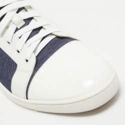 Christian Louboutin Tricolor Denim and Patent Leather Gondolier Sneakers Size 43