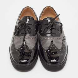 Christian Louboutin Black Suede and Leather Brogues Sneakers Size 43