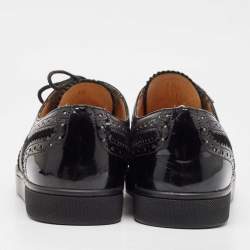 Christian Louboutin Black Suede and Leather Brogues Sneakers Size 43