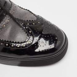 Christian Louboutin Black Suede and Leather Brogues Sneakers Size 43