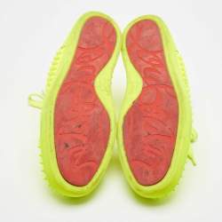 Pre Owned Christian Louboutin Green Leather Louis Spikes High Top Sneakers Size 44