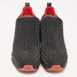 Christian Louboutin Black Neoprene Spike Sock Donna Sneakers Size 43