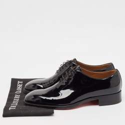 Christian Louboutin Black Patent Leather Corteo Oxfords Size 41