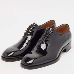 Christian Louboutin Black Patent Leather Corteo Oxfords Size 41