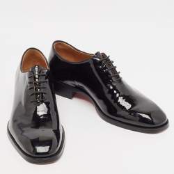 Christian Louboutin Black Patent Leather Corteo Oxfords Size 41