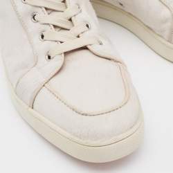 Christian Louboutin Cream Calf Hair Rantus Orlato Sneakers Size 44