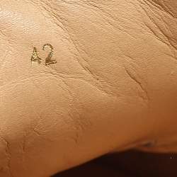 Pre Owned Christian Louboutin Blue Suede Louis Junior Spikes Lace Up Sneakers Size 42