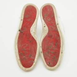 Christian Louboutin White Leather Louis High Top Sneakers Size 43