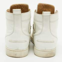 Christian Louboutin White Leather Louis High Top Sneakers Size 43