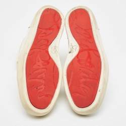 Christian Louboutin White Leather Louis High Top Sneakers Size 41