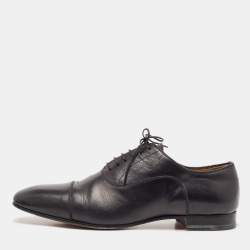 Christian Louboutin Black Leather Greggo Oxfords Size 40.5