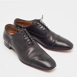 Christian Louboutin Black Leather Greggo Oxfords Size 40.5