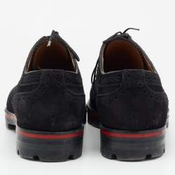 Christian Louboutin Black Suede Hubertus Lace Up Oxford Size 40