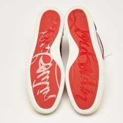 Christian Louboutin Multicolor Xtian Print Leather Louis Orlato Sneakers Size 43.5