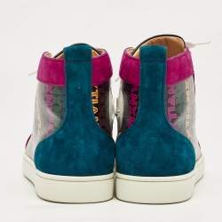 Christian Louboutin Multicolor Xtian Print Leather Louis Orlato Sneakers Size 43.5
