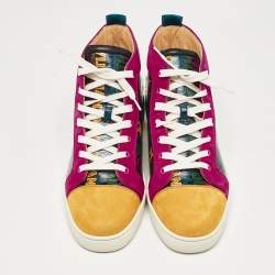 Christian Louboutin Multicolor Xtian Print Leather Louis Orlato Sneakers Size 43.5