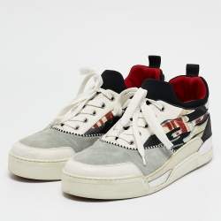 Christian Louboutin Multicolor Leather and Fabric Aurelien Sneakers Size 45