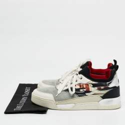 Christian Louboutin Multicolor Leather and Fabric Aurelien Sneakers Size 45
