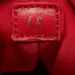 Christian Louboutin Red Leather and Suede Aurelien Low Top Sneakers Size 45