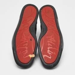 Christian Louboutin Black Leather Louis High Top Sneakers Size 43.5